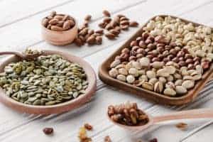 Seeds and nuts contain zinc