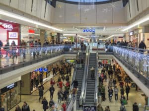 Crowded shopping centres make it difficult to hear and hold conversations.